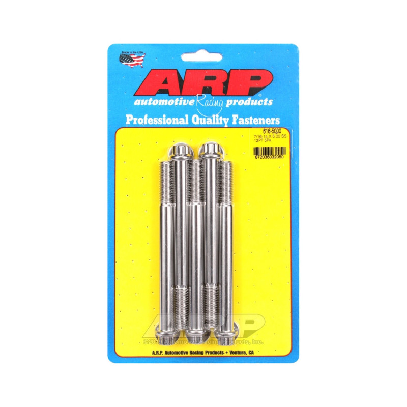 Set de șuruburi și piulițe universale ARP 7/16-14 – Oțel inoxidabil, 12 puncte x 5 - ARP-616-5000 - 616-5000 - 3666618191614